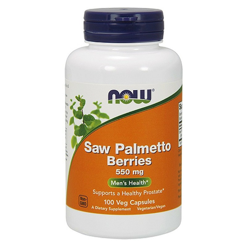 Supliment alimentar Saw Palmetto Berries - 550mg 100 Capsule, Now Foods Beneficii Saw Palmetto: poate sustine sanatatea prostate