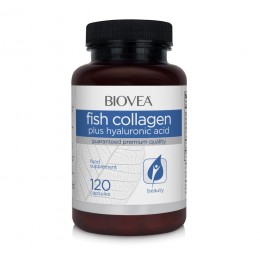 Reface colagenul și oferă protecție antioxidantă puternică, Colagen de Peste plus Acid Hialuronic, 120 Capsule Colagen de Peste 