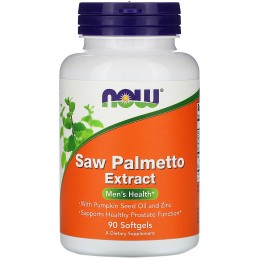 Now Foods Saw Palmetto Extract (Dovleac & Zinc) 80mg - 90 Capsule Beneficii Saw Palmetto: poate sustine sanatatea prostatei, imb