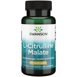 L-Citrulline Malate Complex 750 mg 60 Capsule, Swanson L-Citrulline Malate beneficii: poate imbunatati performanta atletica, imb