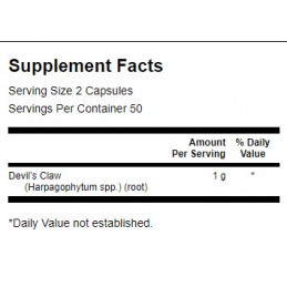 Swanson Devil's Claw - (Gheara diavolului) - 500 mg, 100 Capsule Beneficii gheara diavolului- are proprietati antiinflamatorii s