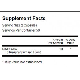 Swanson Devil’s Claw (Gheara Diavolului) 500 mg, 100 capsule – Suport Articulatii Beneficii gheara diavolului: are proprietati a