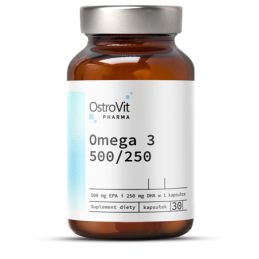 Omega 3 500/250 - 30 Capsule- Risc redus de boli cardiovasculare, risc redus de cheaguri de sange Benefiii Omega 3: risc redus d