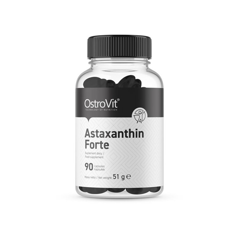 OstroVit Astaxantina Forte 90 Capsule (Antioxidant naturist puternic) Beneficii Astaxantina: Un antioxidant puternic pentru prot
