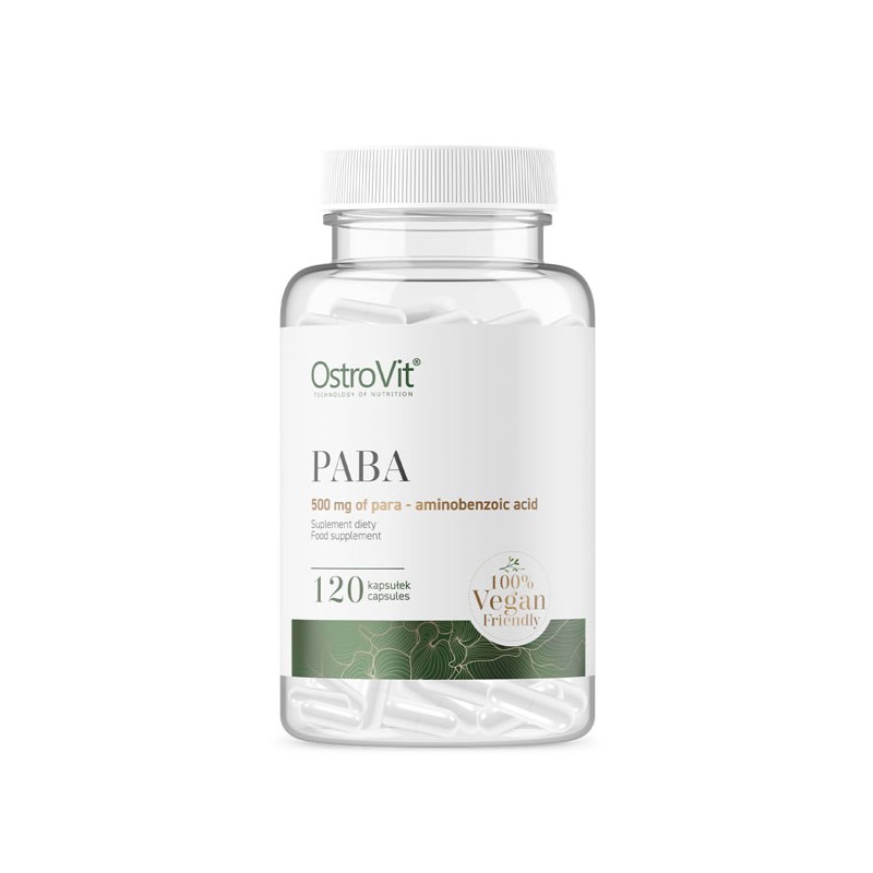 Benefic pentru piele, lupta impotriva tulburarilor autoimune, beneficii antioxidante, PABA Vege, 500 mg, 120 Capsule Beneficii P