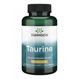Swanson Taurine, 500mg - 100 Capsule Beneficii L-taurina- sustine metabolismul, imbunatateste performanta fizica, iti protejeaza