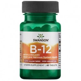Swanson Vitamin B12 Methylcobalamin, 5000mcg - 60 tablete Beneficii Vitamina B12- ajuta la formarea globulelor rosii si la preve