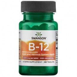Vitamin B12 Methylcobalamin 5000mcg 60 tablete, Swanson Beneficii Vitamina B12: ajuta la formarea globulelor rosii si la amelior