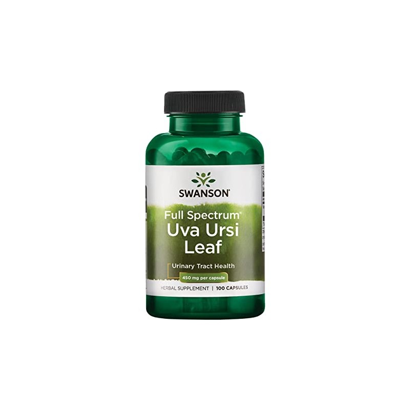 Swanson Uva Ursi Leaf 450 mg – 100 Capsule – Suport Natural Tract Urinar Beneficii Uva Ursi: proprietati antimicrobiene, sustine