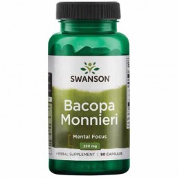Swanson Bacopa Monnieri 250 mg 90 Capsule – Suport Memorie si Concentrare Beneficii Bacopa Monnieri: contine antioxidanti putern