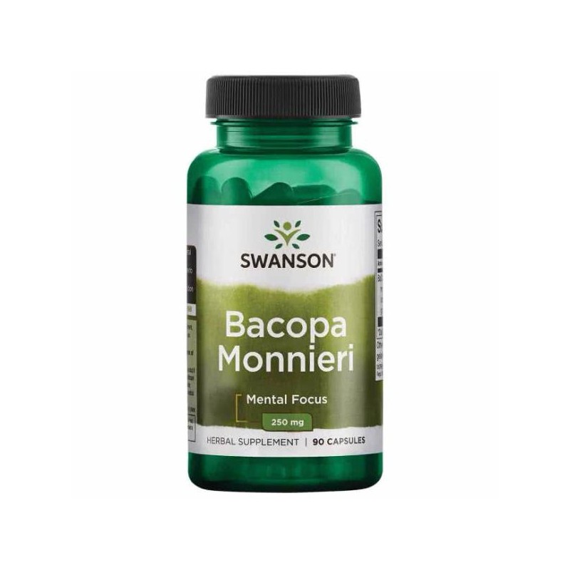 Swanson Bacopa Monnieri 250 mg 90 Capsule – Suport Memorie si Concentrare Beneficii Bacopa Monnieri: contine antioxidanti putern