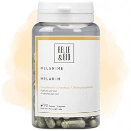 Supliment alimentar Melanina 90 Capsule, Belle&Bio Beneficii Melanina: culoarea bronzului mult mai intensa, actiune antioxidanta