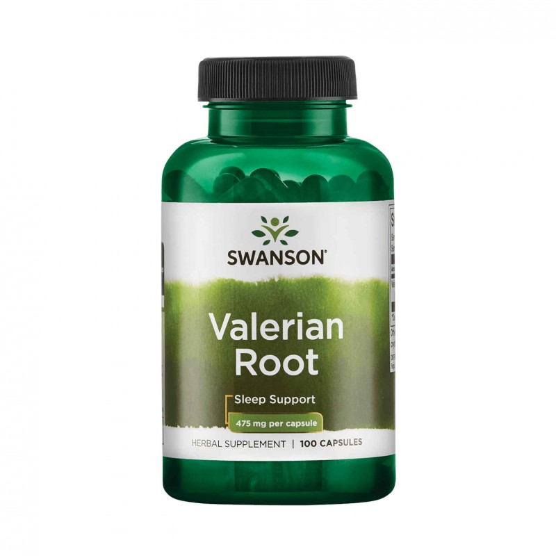 Swanson Valerian Root 475mg 100 Capsule – Somn & Relaxare Beneficii Valeriana: sustine sanatatea somnului, poate amelioara stari