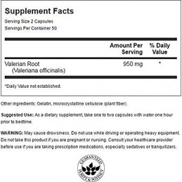 Swanson Valerian Root 475mg 100 Capsule – Somn & Relaxare Beneficii Valeriana: sustine sanatatea somnului, poate amelioara stari
