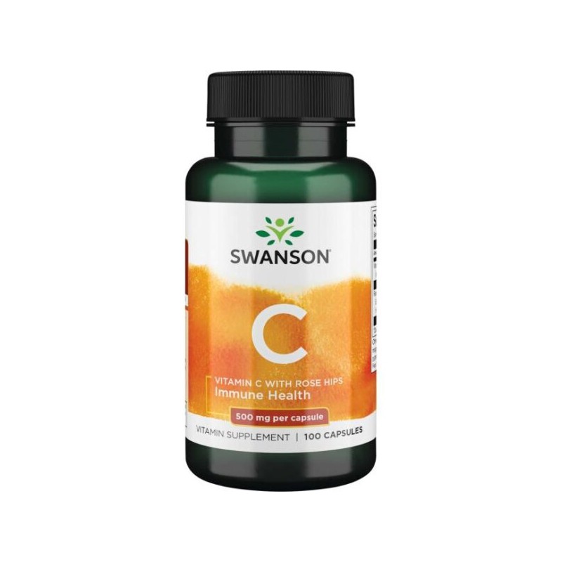 Swanson Vitamin C & Rose Hips Extract (Vit.C & Macese) - 100 Capsule Beneficii Vitamina C &amp; Macese: antioxidant, ajuta in pr