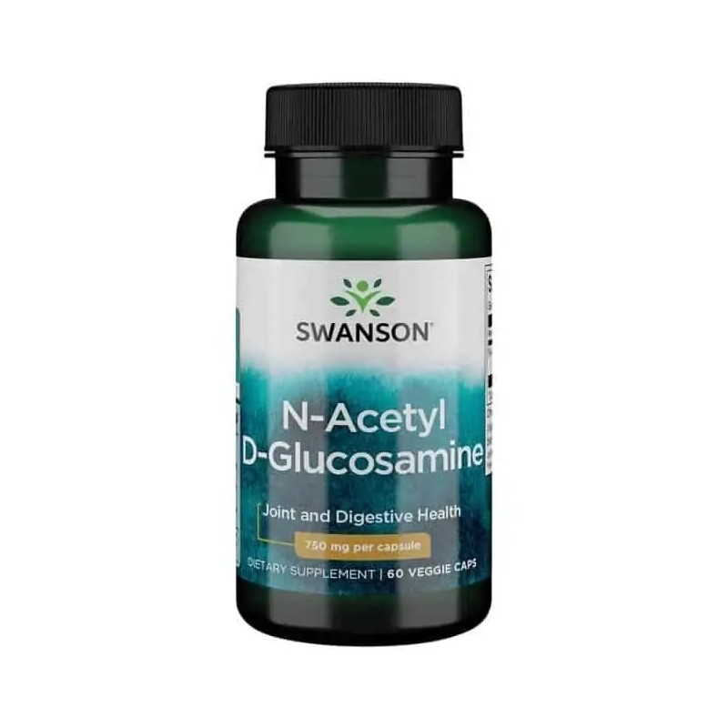 Swanson N-Acetyl D-Glucosamine (N-A-G), 750mg - 60 Capsule Beneficii N-acetilglucozamina: antioxidant si antiinflamator, promove