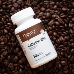 Caffeine - Cofeina 200mg 200 Tablete, OstroVit Caffeine - Cofeina Beneficii: ajuta la accelerarea metabolismului, stimuleaza, ad