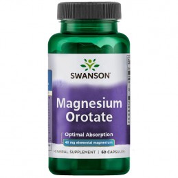 Swanson Magnesium Orotate, 654 mg - 60 Capsule Beneficii Orotat de Magneziu- sprijina sanatatea cardiovasculara, mareste reziste
