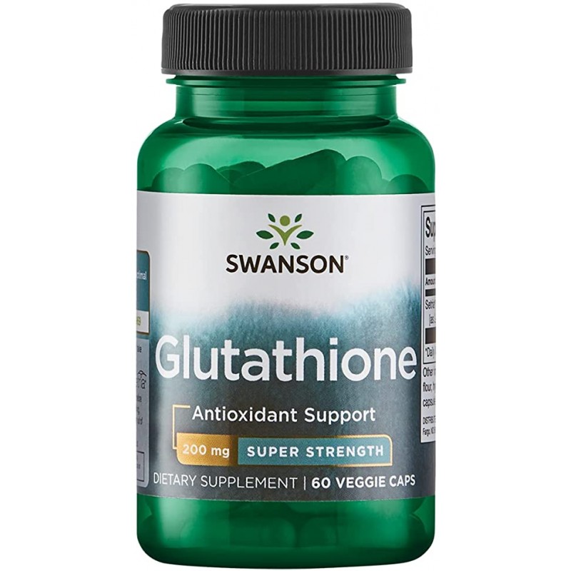 Swanson Glutathione 200 mg Super Strength – 60 Capsule – Antioxidant Puternic si Detox Ficat Beneficiile glutationului: reduce s