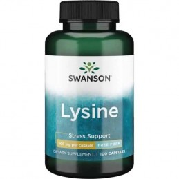 L-Lysine - 500mg Free-Form - 100 capsule, Swanson Beneficii L-Lizina: ajuta la producerea de enzime, hormoni si anticorpi, compo
