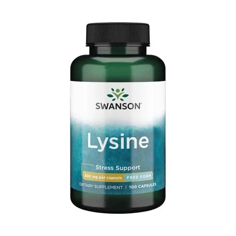 L-Lysine 500mg Free-Form, 100 capsule- Ajuta la producerea de enzime, hormoni si anticorpi Beneficii L-Lizina: ajuta la producer