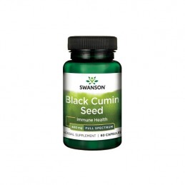 Swanson Black Cumin Seed (Chimen negru), 400mg - 60 Capsule Beneficii Chimen Negru: stimuleaza sistemul natural de aparare, alia