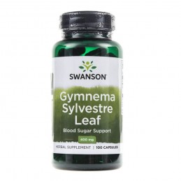 Swanson Gymnema Sylvestre, 400 mg - 100 Capsule Beneficii Gymnema Sylvestre- reduce pofta de zahar facand alimentele dulci sa ai