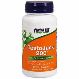 NOW Foods TestoJack 200 - 60 Capsule Beneficii TestoJack 100: creste in mod natural nivelul de tes-tosteron, amelioreaza tulbura