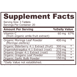 Pure Nutrition Organic Immune (pentru imunitate) - 60 Tablete Beneficii ORGANIC IMMUNE: formula bio complexa care te protejeaza 