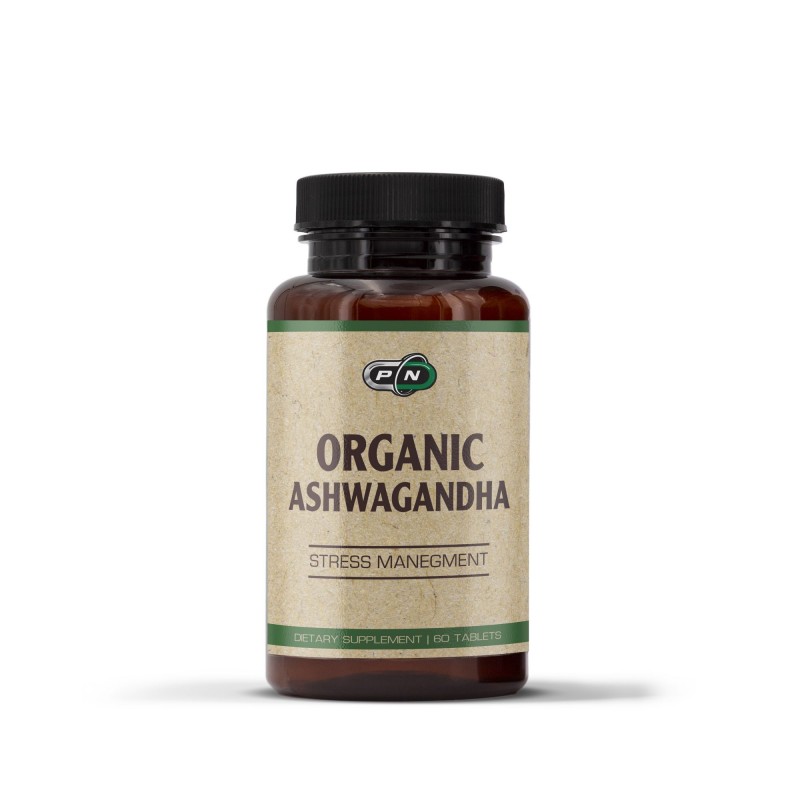 Pure Nutrition Ashwagandha Organic - 60 Tablete Beneficiile suplimentarii Ashwagandha- sprijinirea gestionarii sanatoase a stres