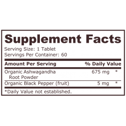 Supliment alimentar Ashwagandha Organic - 60 Tablete, Pure Nutrition Beneficiile suplimentarii Ashwagandha- sprijinirea gestiona