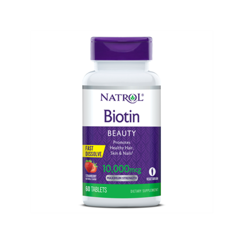 Natrol Biotin Fast Dissolve - 10000mcg - 60 Tablete Beneficii Biotina: importanta pentru par, piele si sanatatea unghiilor, nutr