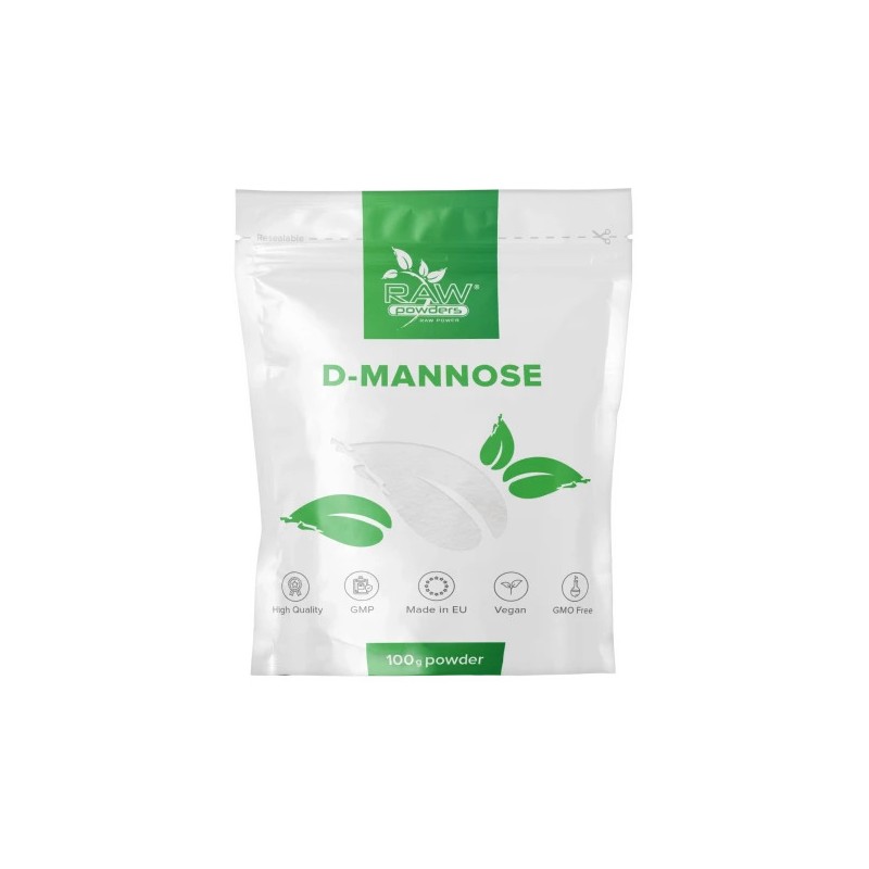 Raw Powders D-mannose 100 grame Beneficii D-manoza- suporta sanatatea generala a tractului urinar, poate reduce nivelul bacterii