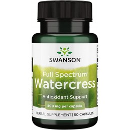 Swanson Full Spectrum Watercress (Nasturel), 400mg - 60 Capsule Beneficii Watercress (Nasturel)- ajuta la stoparea si incetinire