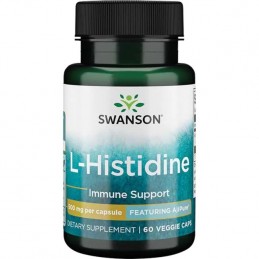 L-Histidine 500mg 60 Capsule- Sustine sistemul imunitar, poate ajuta la ameliorarea bolilor cronice Beneficii L-histidina- susti
