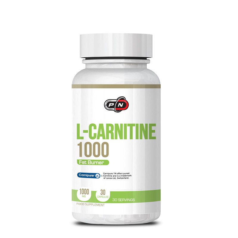 Pure Nutrition USA L-Carnitina 1000 mg 30 capsule, arde grasimea, inhiba pofta Beneficii L-Carnitina: arde grasimea, ajuta la cr