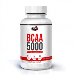 Aminoacizi esentiali, Pure Nutrition USA BCAA 5000, 75 tablete Beneficii BCAA 5000: aminoacizi esentiali, reduc oboseala muscula