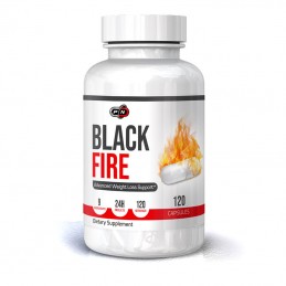 Arzator grasimi puternic, Pure Nutrition USA Black Fire 120 capsule Beneficii Black Fire: definirea masei musculare, arde grasim