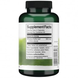 Swanson Urzica 400 mg – 120 Capsule – Prostata, Rinichi si Detox Natural Beneficiile urzicii: ar putea detoxifica organismul, po