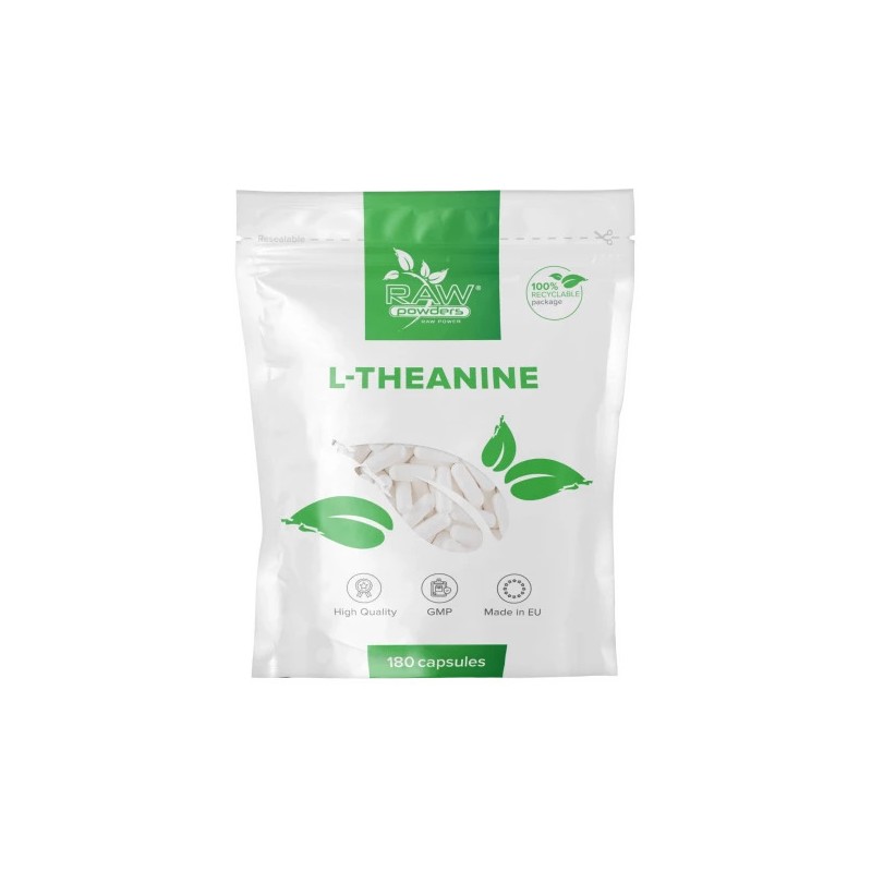 RAW Powders L-Teanina 200 mg 180 Tablete - Relaxare si Focus L-Theanine Beneficii: induce relaxarea fără somnolență, diminuarea 