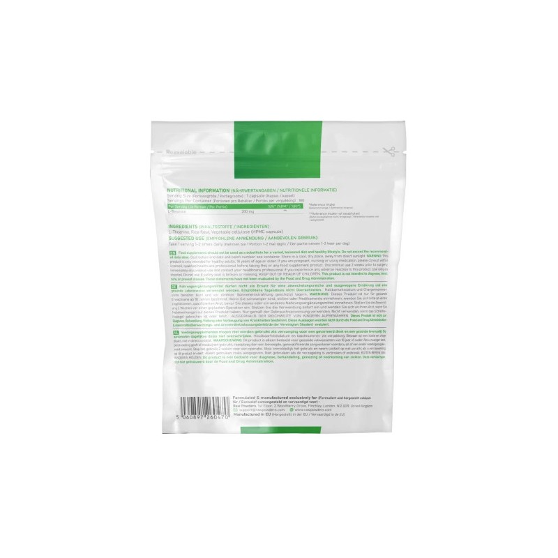 L-Theanine - L-Teanina 200mg 180 Tablete, Raw Powders - 1 | YEO