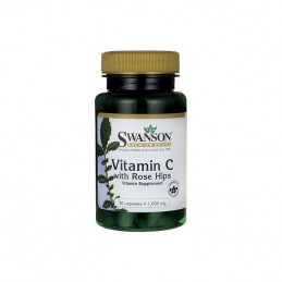 Swanson Vitamin C with Rose Hips 1000 mg 30 Capsule – Vitamina C pentru Imunitate Beneficii Vitamina C &amp; Macese: antioxidant