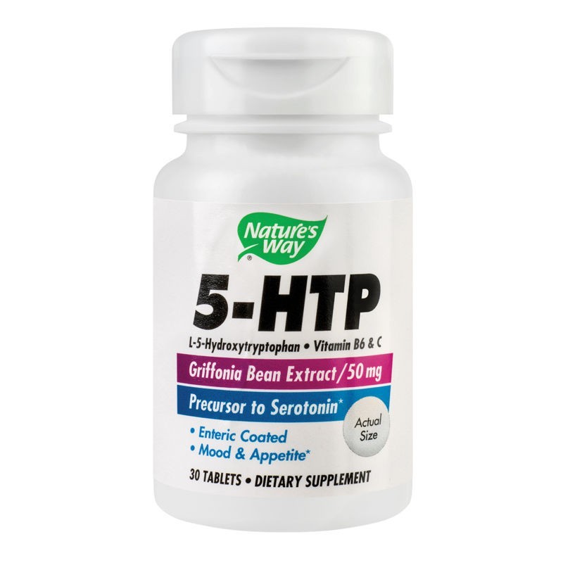 5HTP, 30 Tablete, Contribuie la imbunatatirea procesului de transformare a 5-HTP in serotonina Proprietati: sursa naturala de 5-