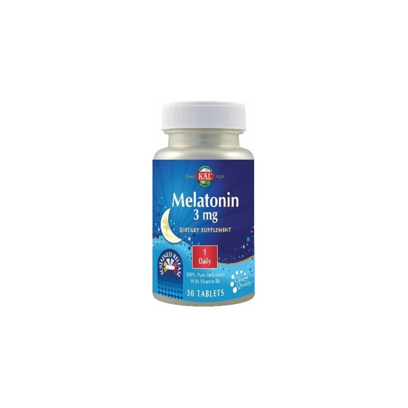 Secom Melatonină 3 mg - 30 Tablete Beneficii Melatonina: atenuarea tulburarilor de somn, sustine reglarea ritmului circadian, of