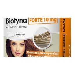 Biotina Forte 10mg, 30 Capsule, Importanta pentru par, piele si sanatatea unghiilor, esential pentru metabolismul glucididelor B