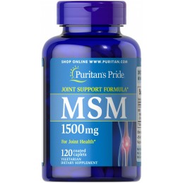 MSM (Metilsulfonilmetan) 1500 mg 120 Capsule, Puritan's Pride Beneficii MSM- ajuta in reducerea durerilor in artrita reumatoida,