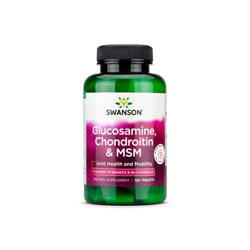 Glucosamine Chondroitin & MSM 500/400/200, 120 Tablete- Sustin tesuturile si cartilajele sanatoase Beneficii Glucosamine + MSM +