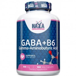 HAYA LABS GABA + B6 - 100 Capsule Beneficii GABA &amp; B6: promoveaza relaxarea, sustine un somn linistit si odihnitor, imbunata