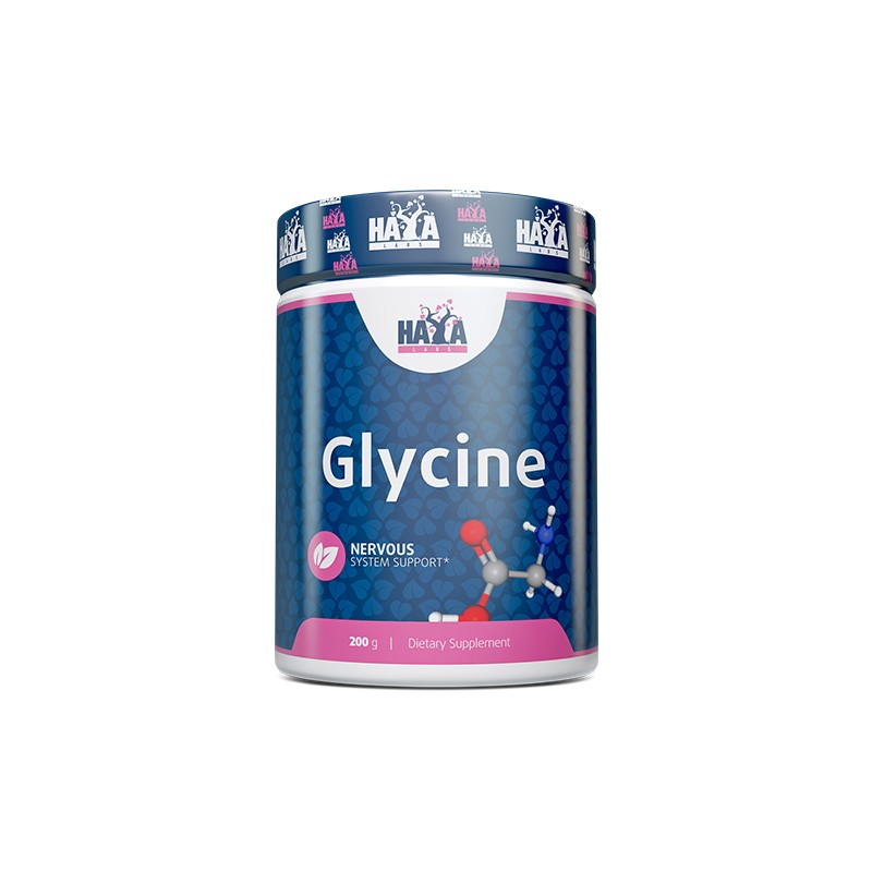 HAYA LABS Glycine (glicina) - 200g Beneficiile glicinei- va ajuta sa adormiti mai repede, cresteti eficienta somnului, reduce si