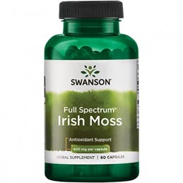 Irish Moss Full Spectrum (muschi irlandez) 400 mg - 60 Capsule, Swanson Beneficii Irish Moss: sustine sanatatea tiroidei, spriji